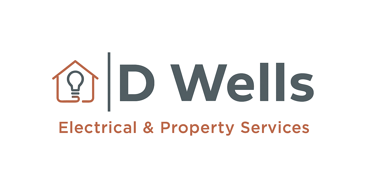 d wells electrical & property services logo upscaled transparent margin 20pct